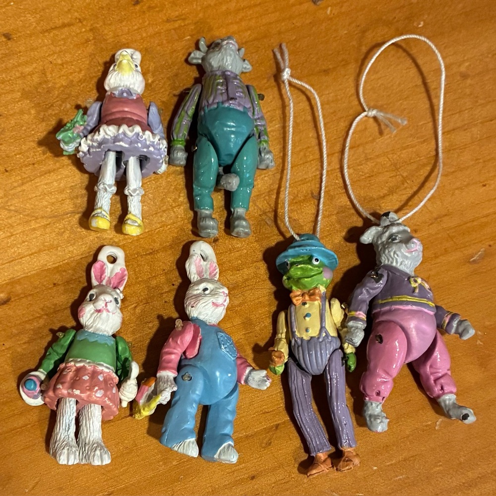 Miniature Metal Articulated Easter Animals